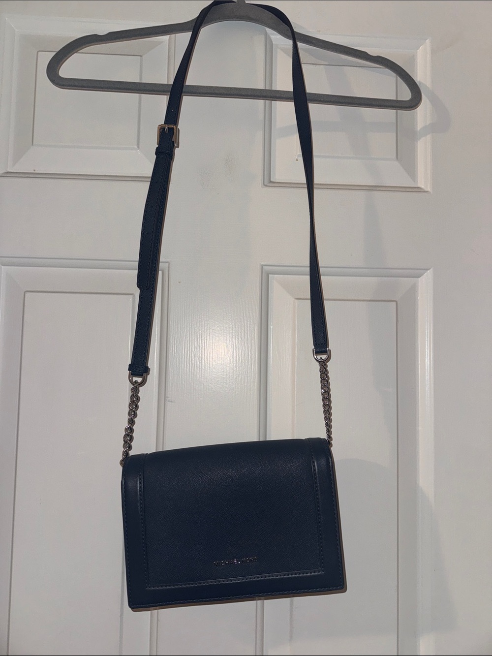 Michael Kors Navy Blue Leather Crossbody Bag